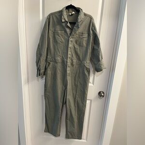 Army green jumpsuit, size XL